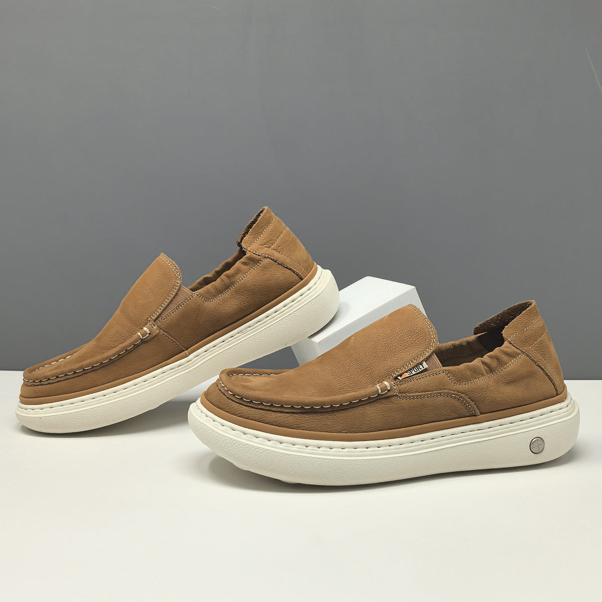 Men's Minimalist Genuine Leather Casual Loafers-RAIIFY