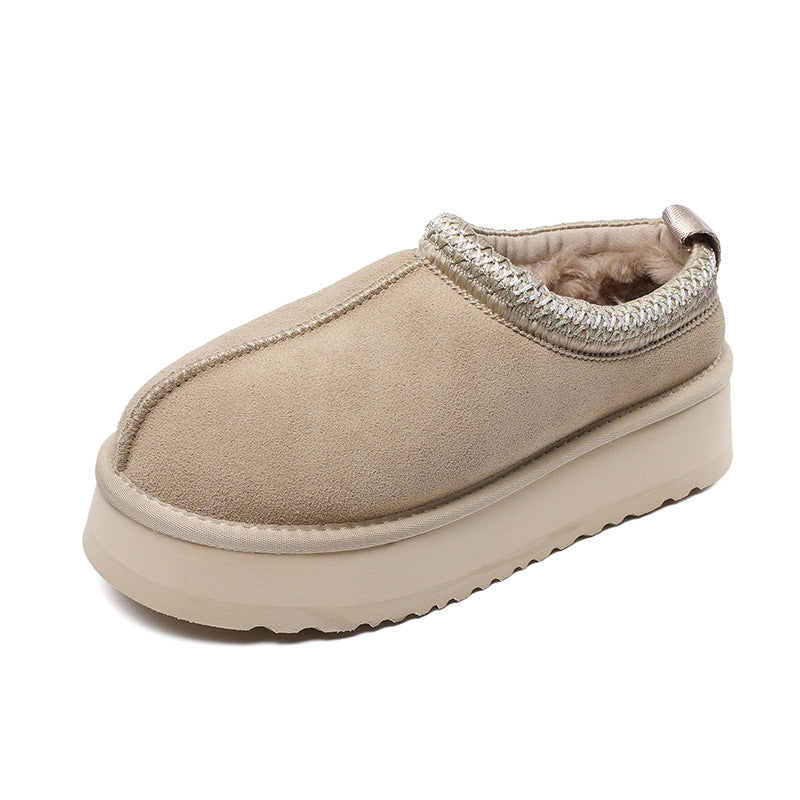 Women Minimalism Suede Furred Casual Shoes-RAIIFY