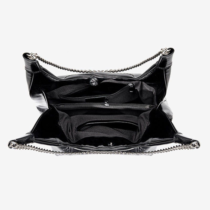 Women Soft Leather Chain Strap Shoulder Bag-RAIIFY