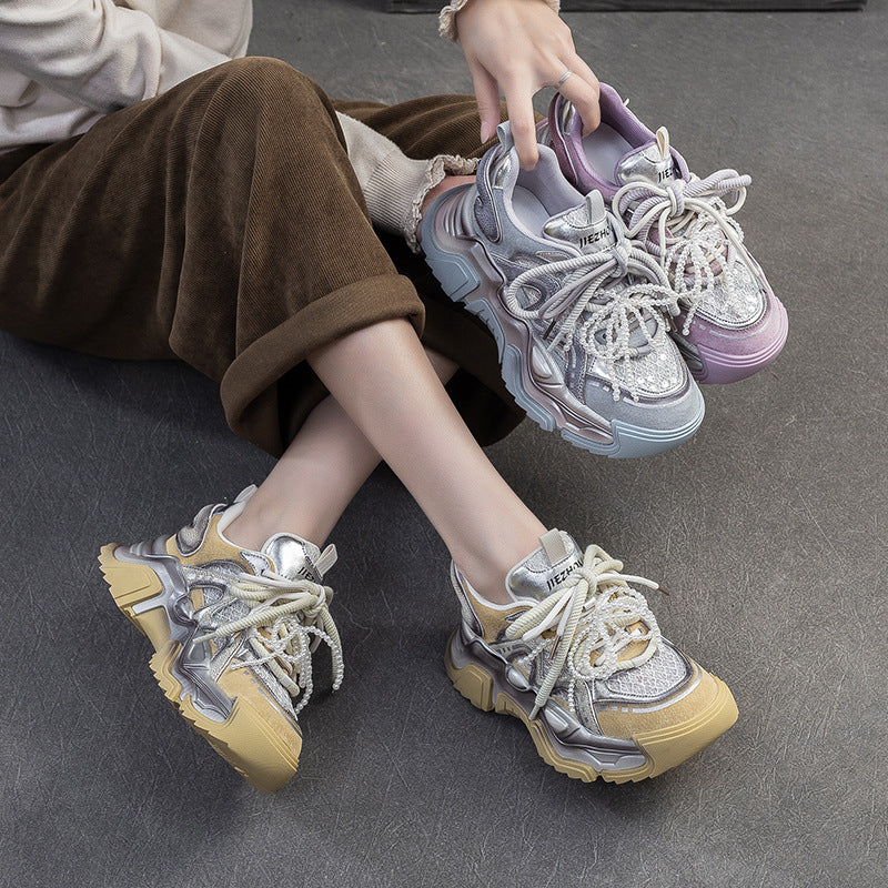 Women Fashion Breathable Chunky Platform Sneakers-RAIIFY