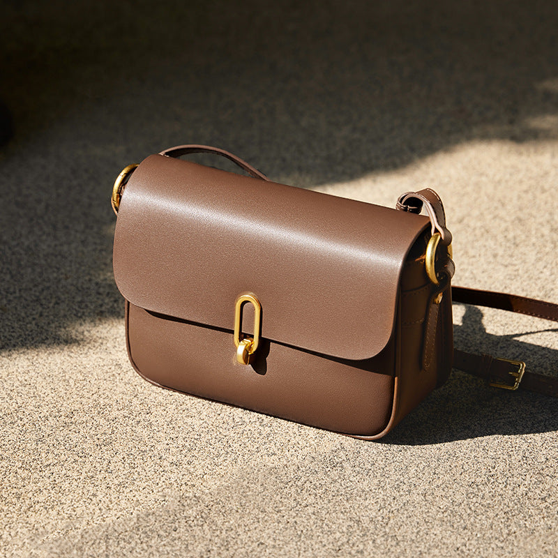 Women's Minimalist Plain Leather Shoulder Cross Body bag-RAIIFY