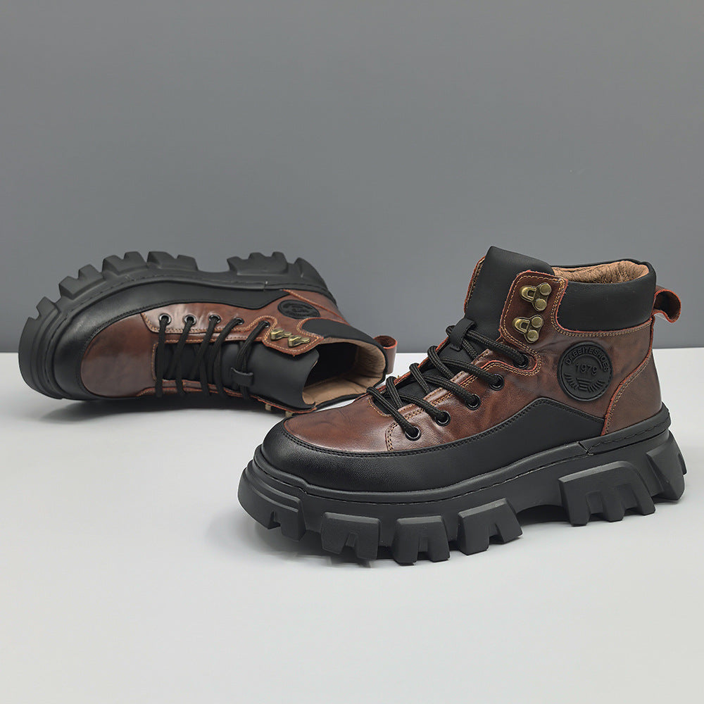 Men Vintage Leather Casual Outdoor Ankle Boots-RAIIFY