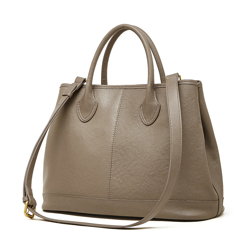 Women's Top-Grain Leather Large Capacity Tote Bag-RAIIFY