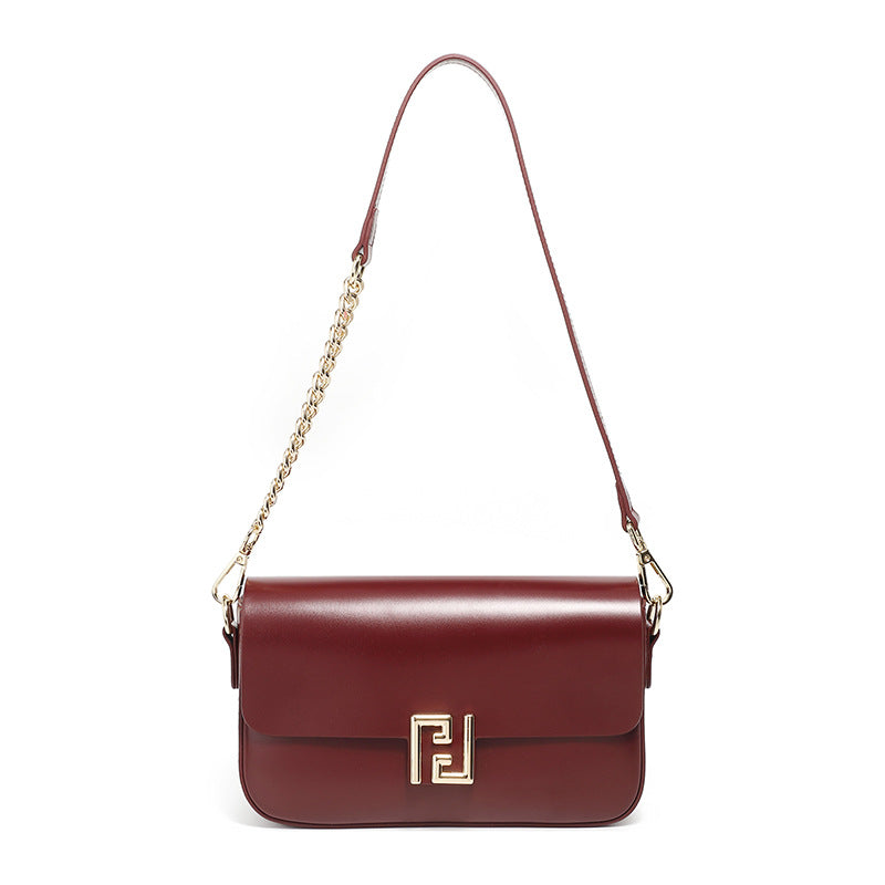 Women Fashion Minimalism Leather Shoulder Bag-RAIIFY