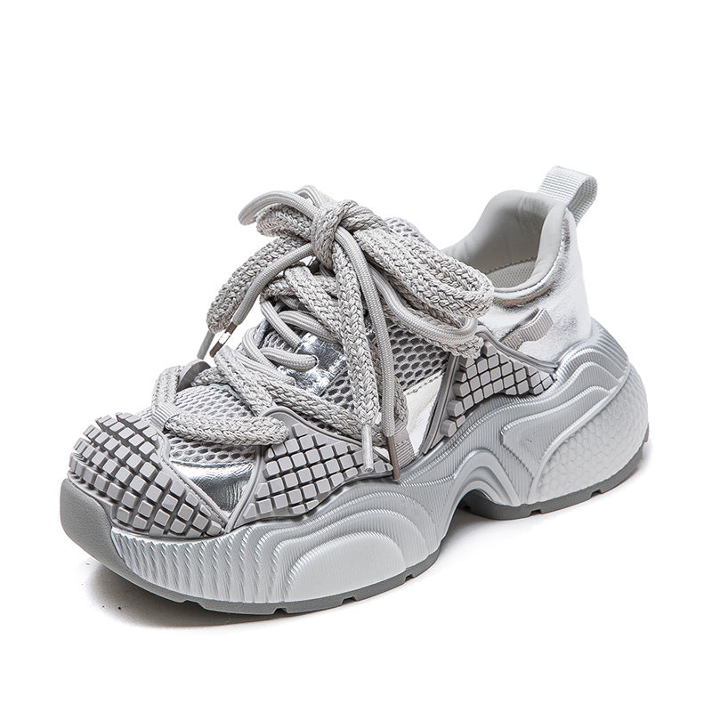 Women Fashion Breathable Mesh Chunky Platform Sneakers-RAIIFY