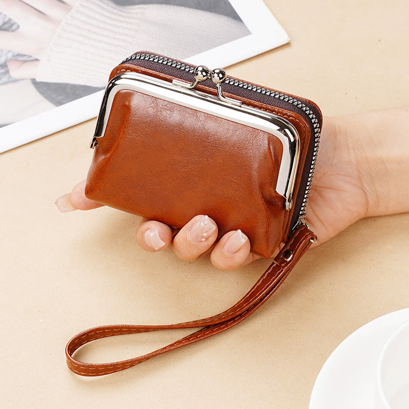 Women Retro Soft Cowhide Card Holder Clutch Bag-RAIIFY