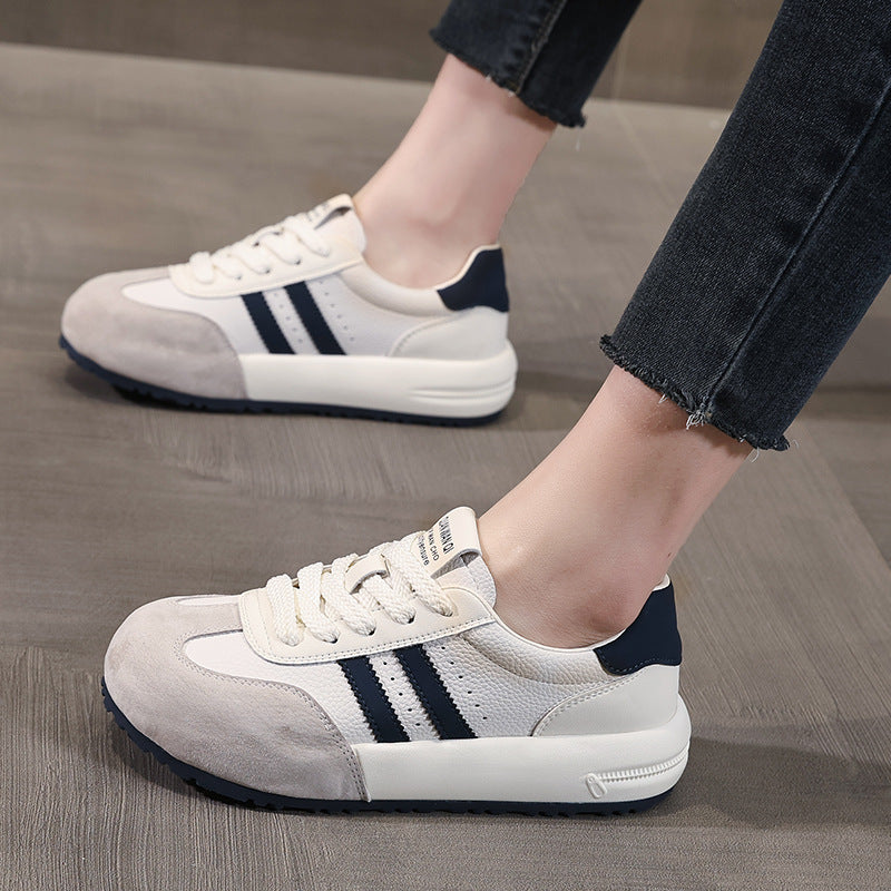 Women's Fashion Breathable Leather Training Casual Sneakers