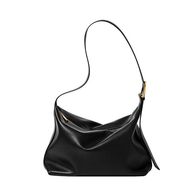 Women's Fashion Soft Plain Leather Tote Bag-RAIIFY