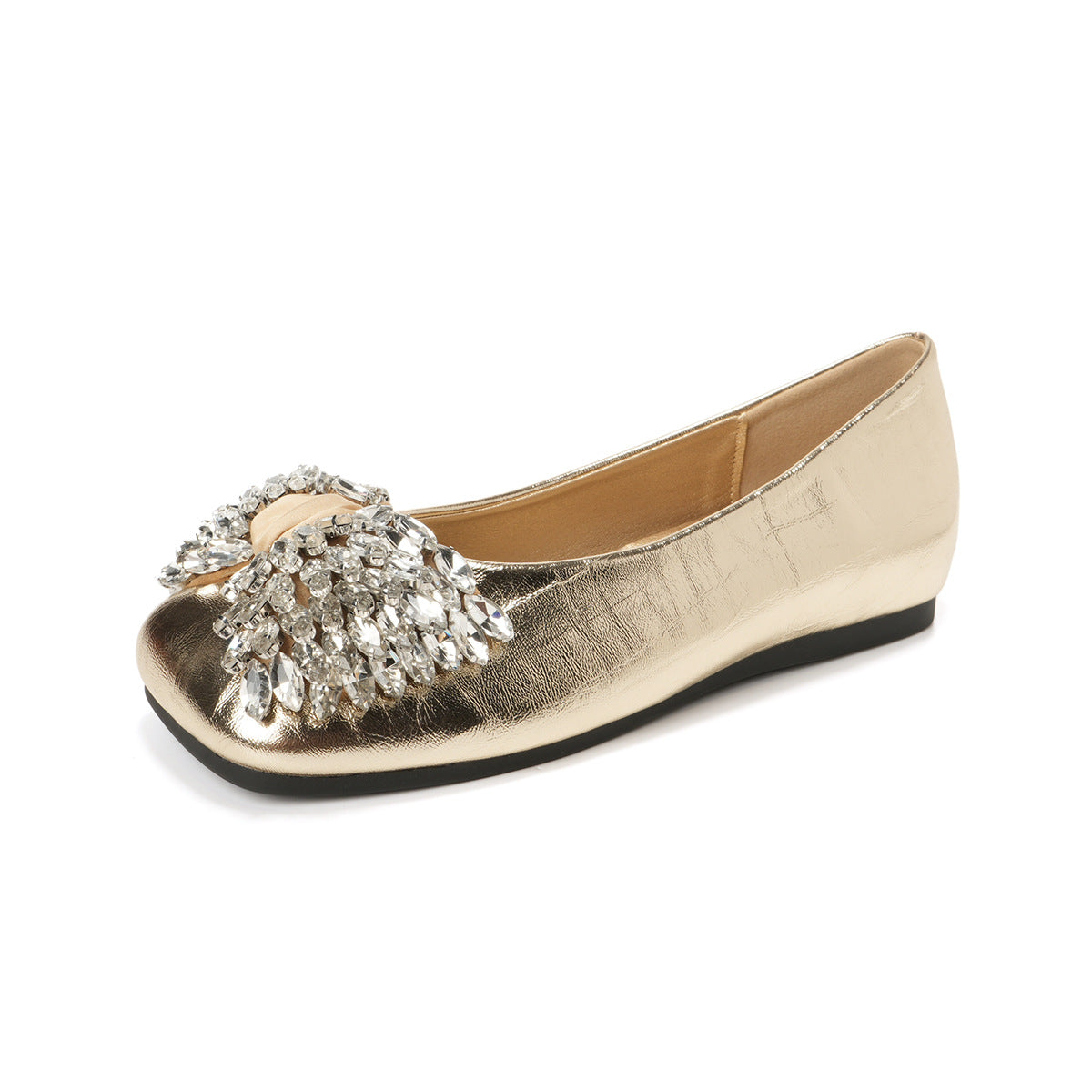 Women's Soft Comfortable Crystal Fashion Flats-RAIIFY