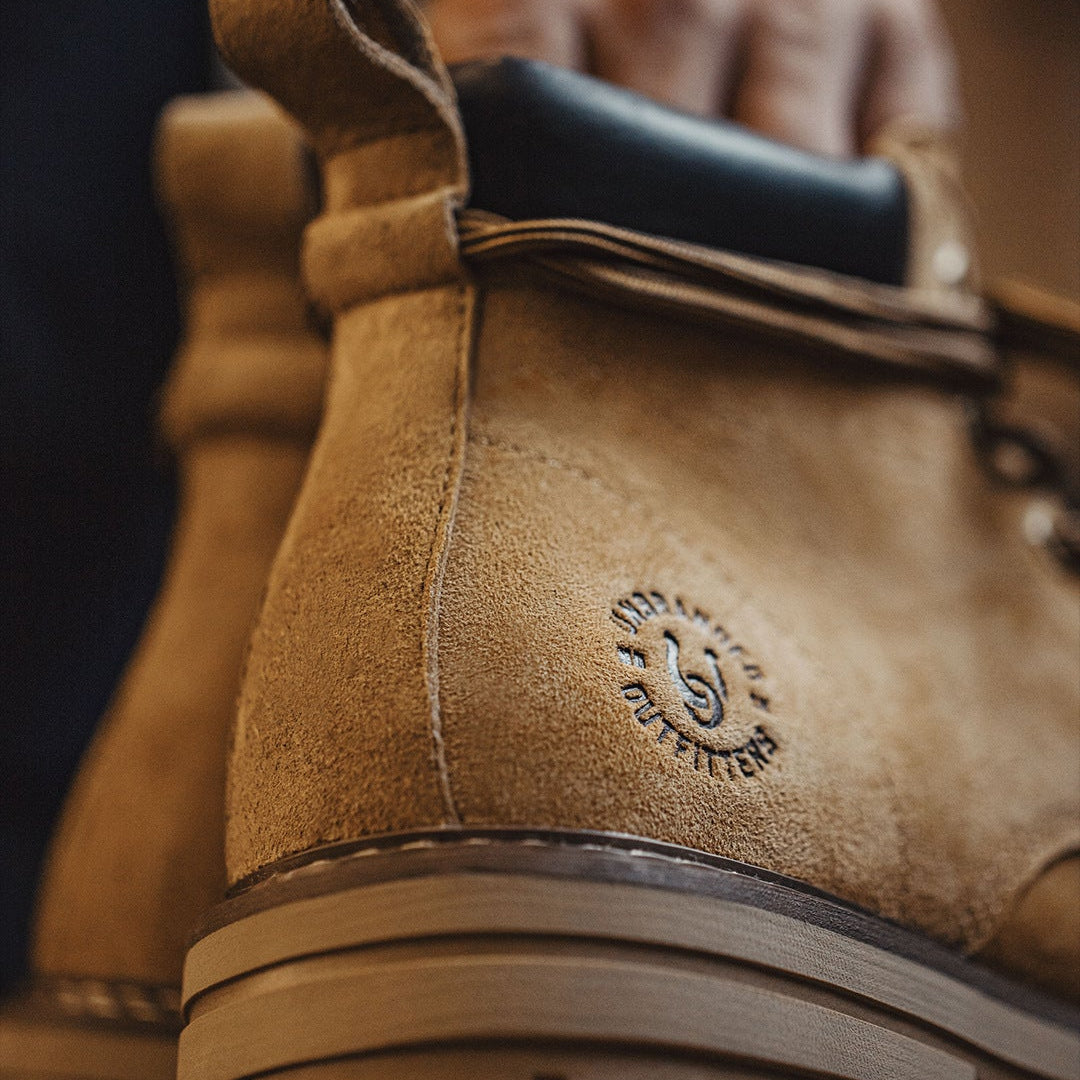 Men's Classic Quilted Leather Ankle Work Boots-RAIIFY