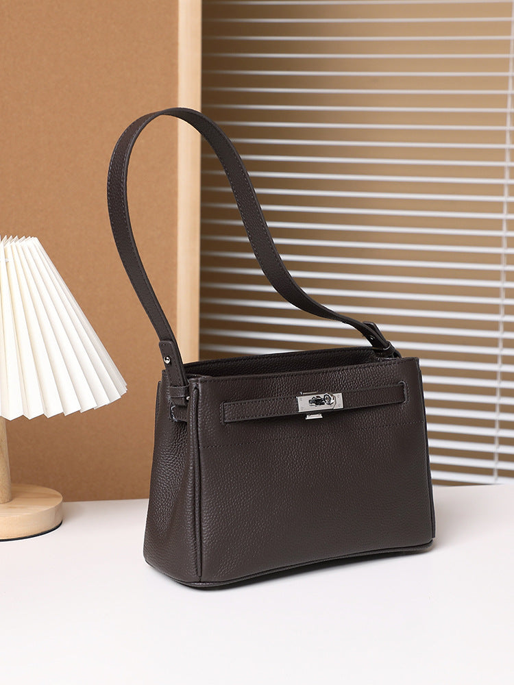 Women Fashion Minimalism Cowhide Shoulder Bag-RAIIFY