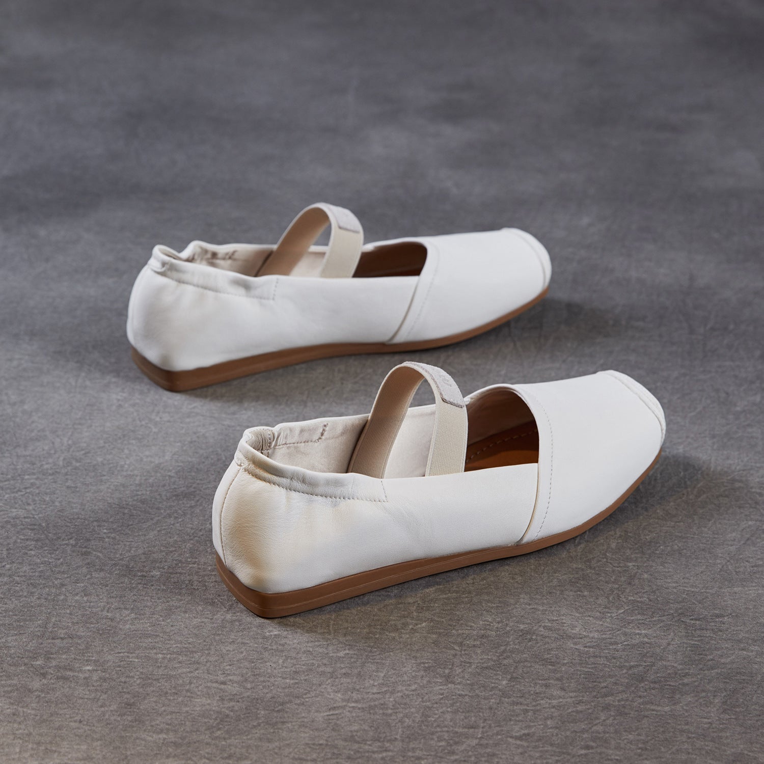 Women's Sustainable Genuine Leather Vintage Flat Shoes-RAIIFY