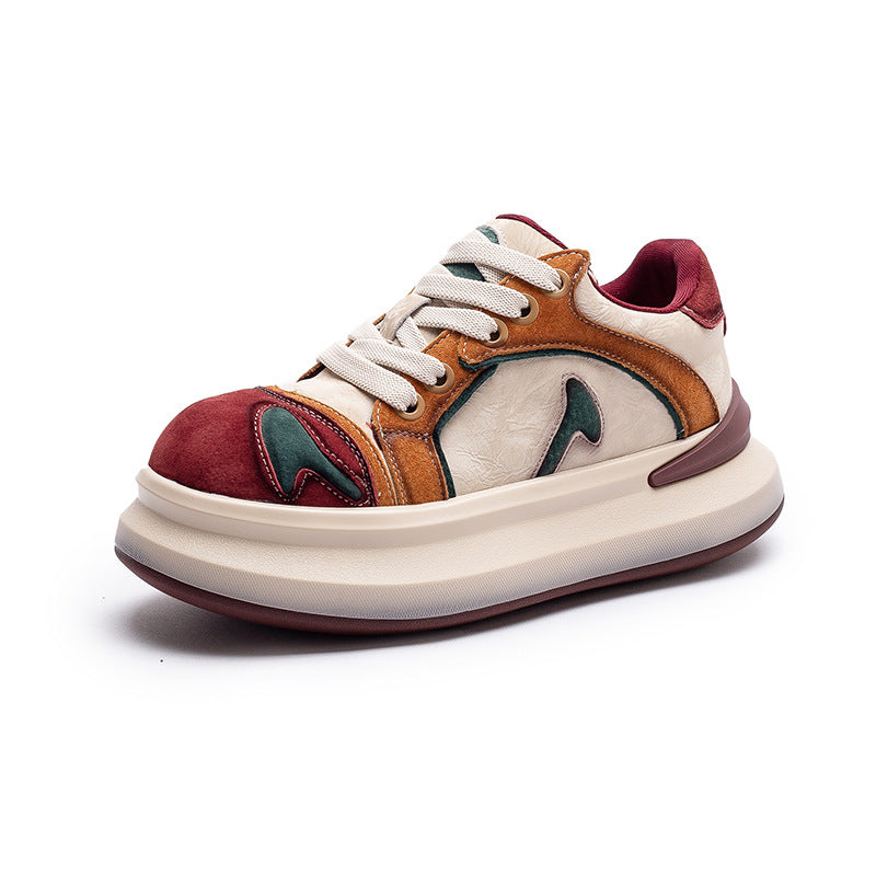 Women's Fashion Color-Blocked Chunky Platform Sneakers-RAIIFY