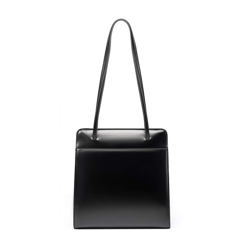 Women Minimalist Retro Leather Shoulder Tote Bag-RAIIFY