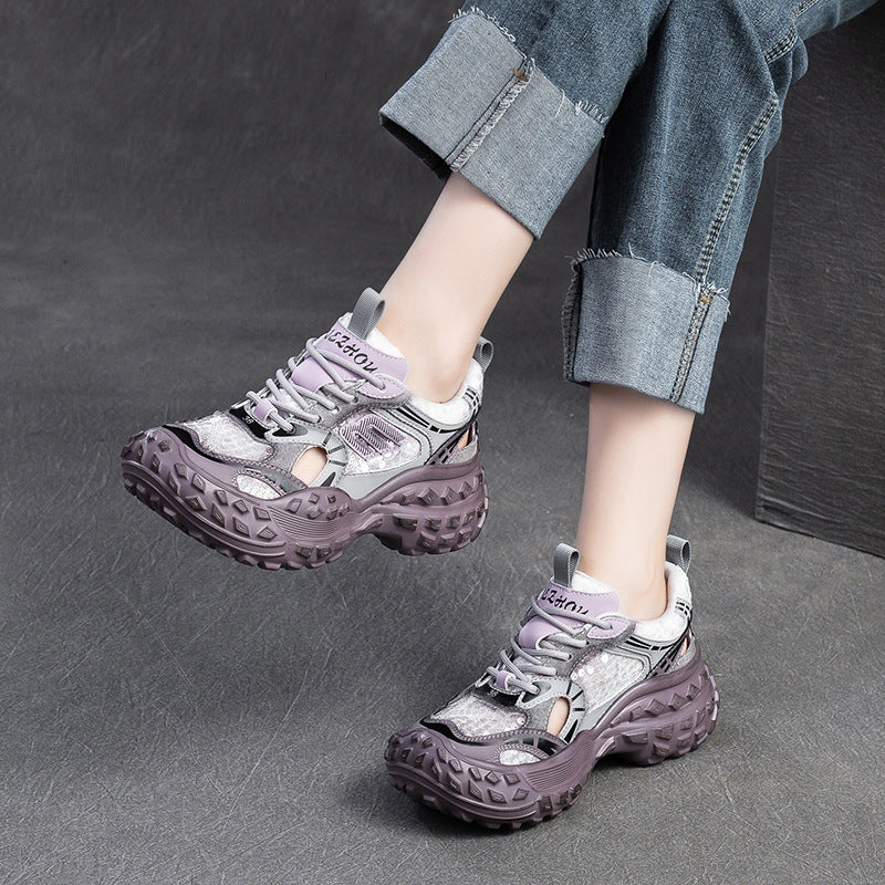 Women Summer Hollow Fashion Thick Soled Casual Shoes-RAIIFY