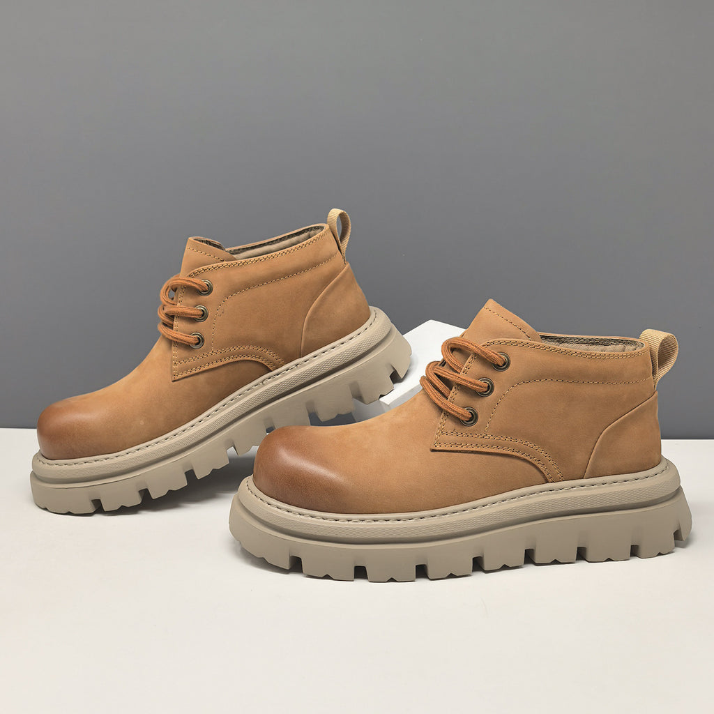 ?Men\'s Leather Brown Boots Handmade Boots Daily Casual Work Office Shoes The Best Boots for Men to Wear to the Office - The Manual main image 2