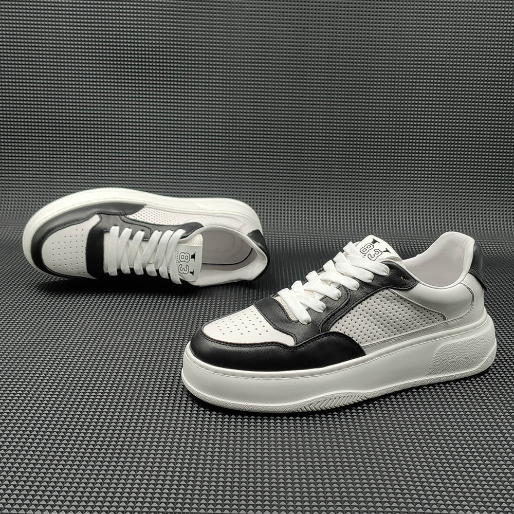 Men Breathable Hollow Leather Fashion Casual Sneakers-RAIIFY