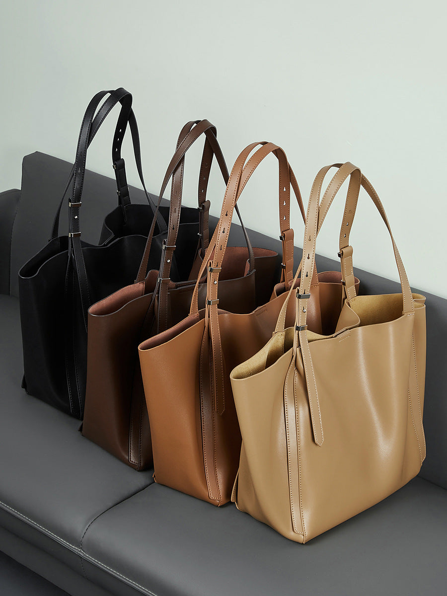 Women’s Genuine Leather Large-Capacity Tote Bag-RAIIFY