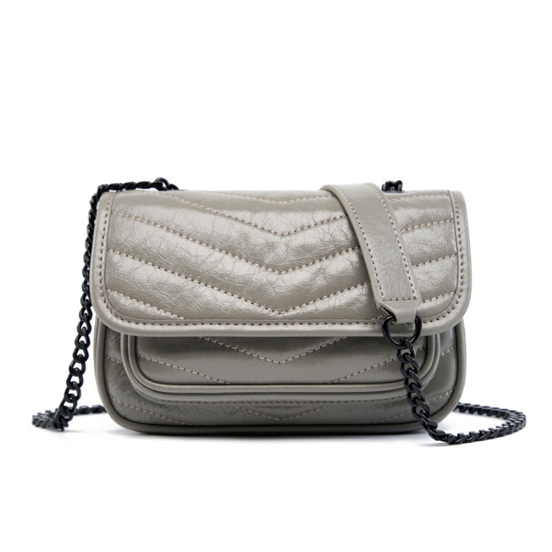 Women Minimalism Quilted Leather Mini Cross Body Bag-RAIIFY