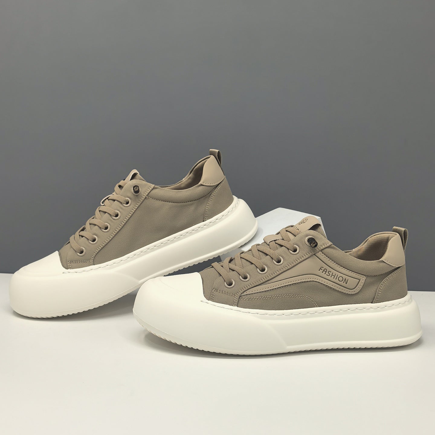 Men's Breathable Canvas Thick Sole Casual Board Shoes-RAIIFY
