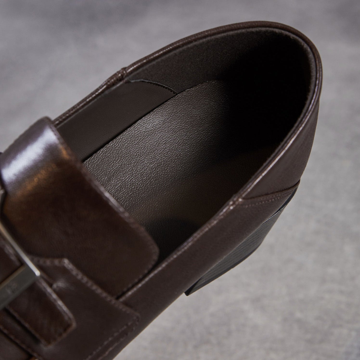 Women's Vintage Pleated Leather Chunky Heel Loafers-RAIIFY