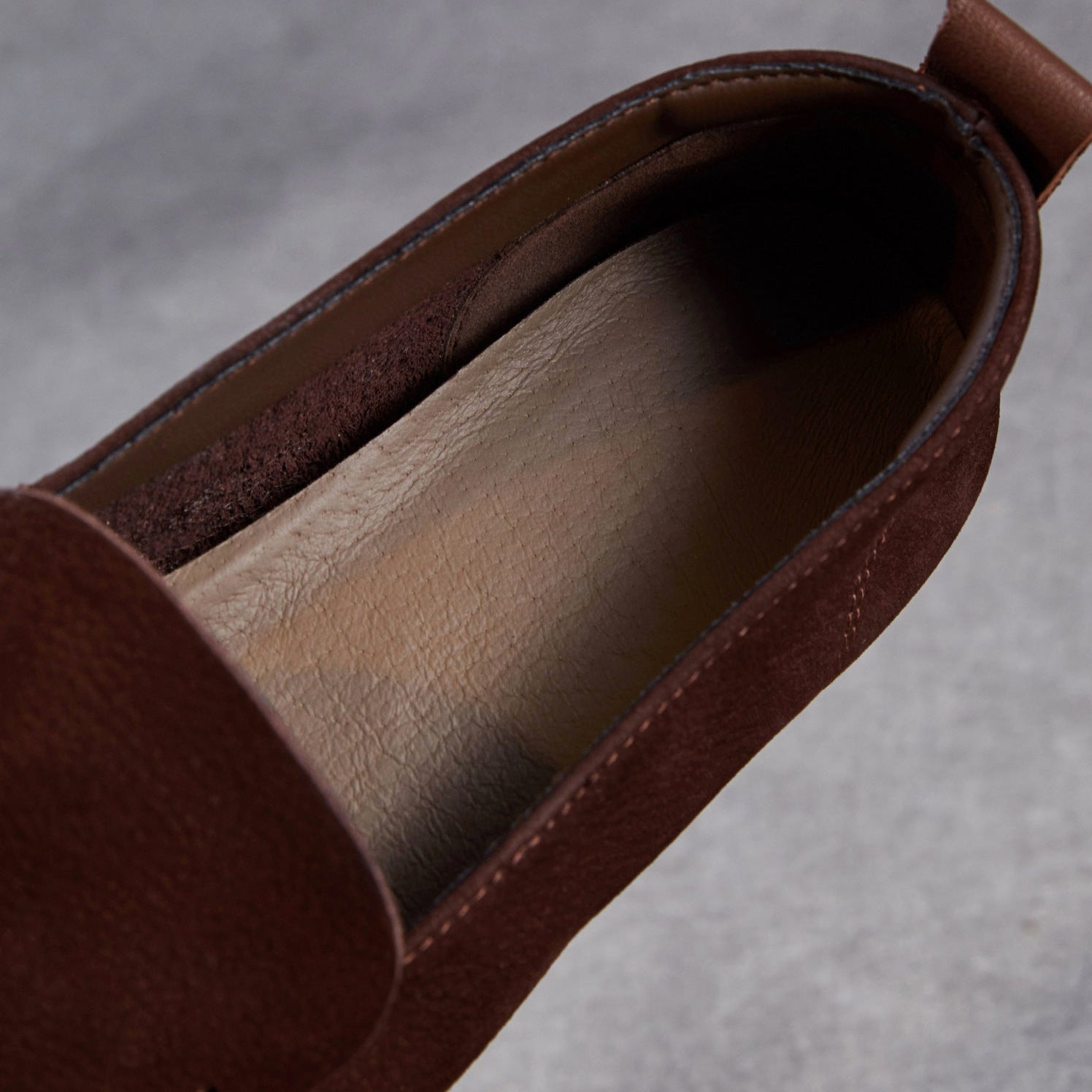 Women's Retro Plain Leather Flat Loafers-RAIIFY