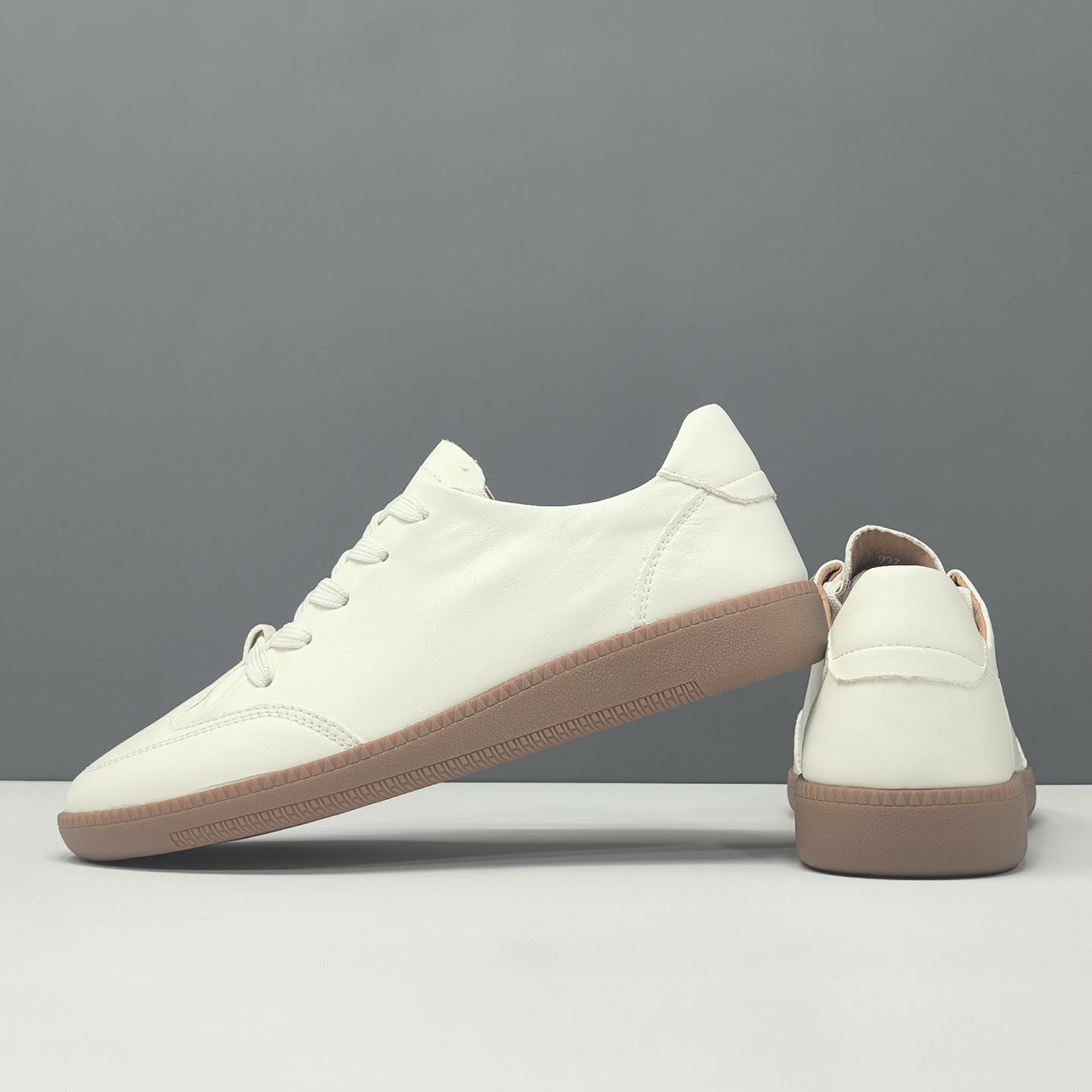 Men's Genuine Leather Minimalist White Casual Shoes-RAIIFY