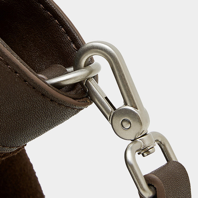 Women’s Suede Leather Retro Bucket Tote Bag-RAIIFY