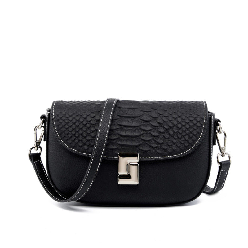 Women Fashion Cowhide Magnetic Snap Cross Body Bag-RAIIFY