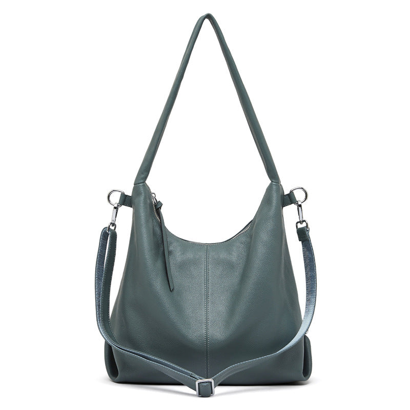 Women Soft Leather Minimalism Casual Tote Bag-RAIIFY