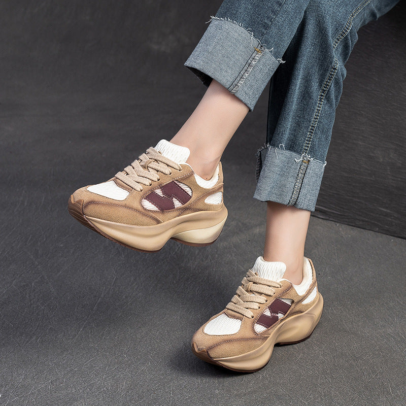 Women Fashion Breathable Thick Soled Casual Sneakers-RAIIFY