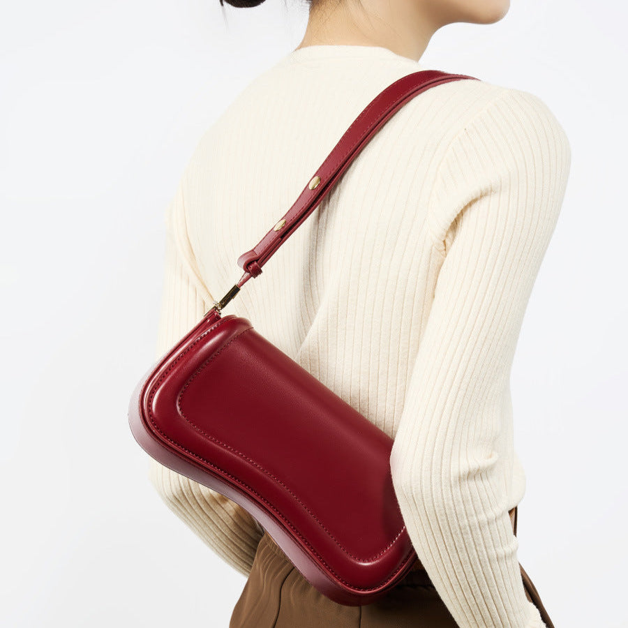 Women Plain Leather Fashion Mini Shoulder Bag-RAIIFY