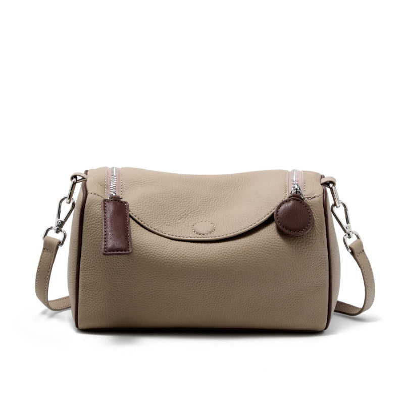 Women Fashion Plain Leather Mini Shoulder Bag-RAIIFY