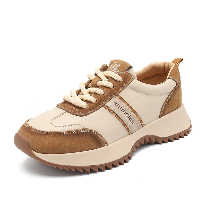 Women Fashion Leather Casual Sneakers-RAIIFY