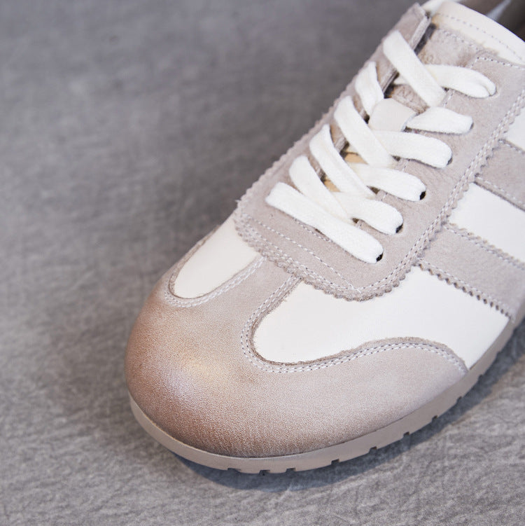 Women's Casual Leather Comfort Flat Shoes-RAIIFY