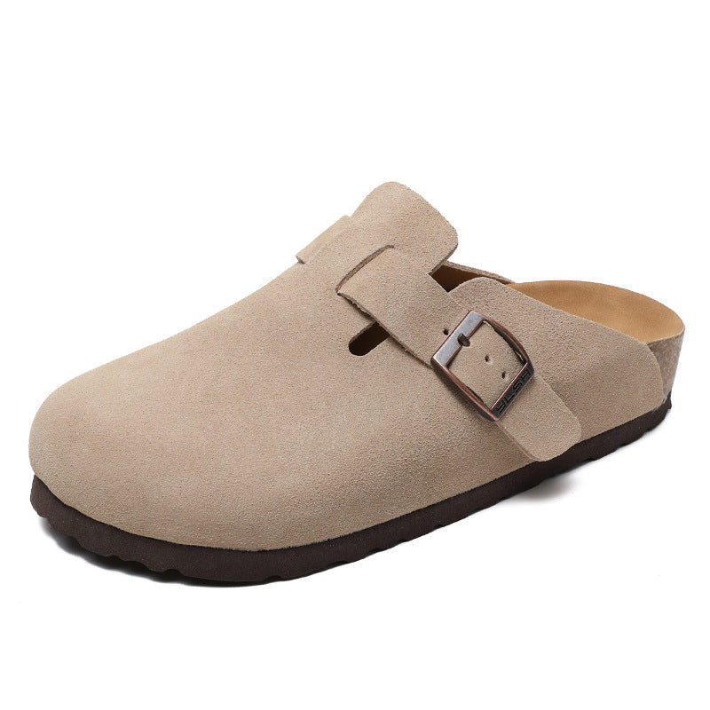 Women Retro Suede Soft Casual Mules Shoes-RAIIFY