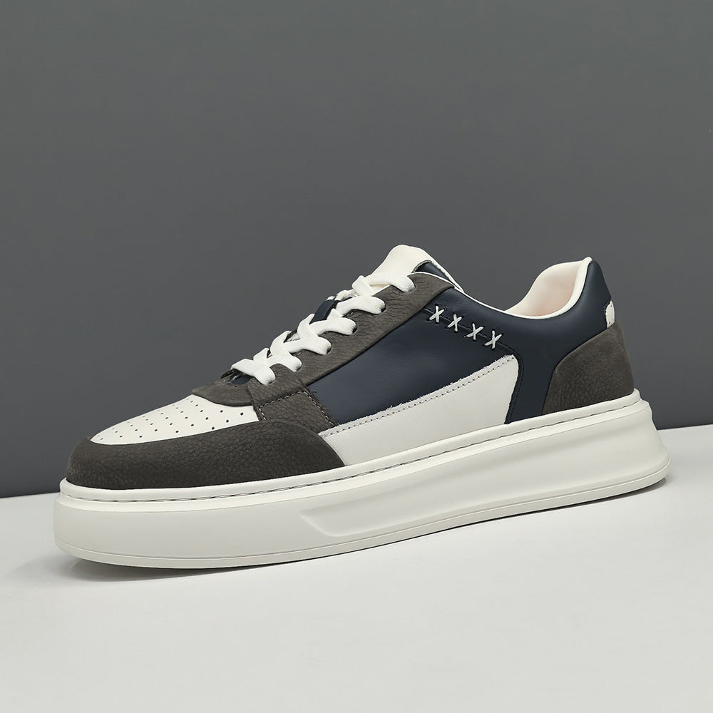 Men Fashion Casual Breathable Leather Court Sneakers-RAIIFY