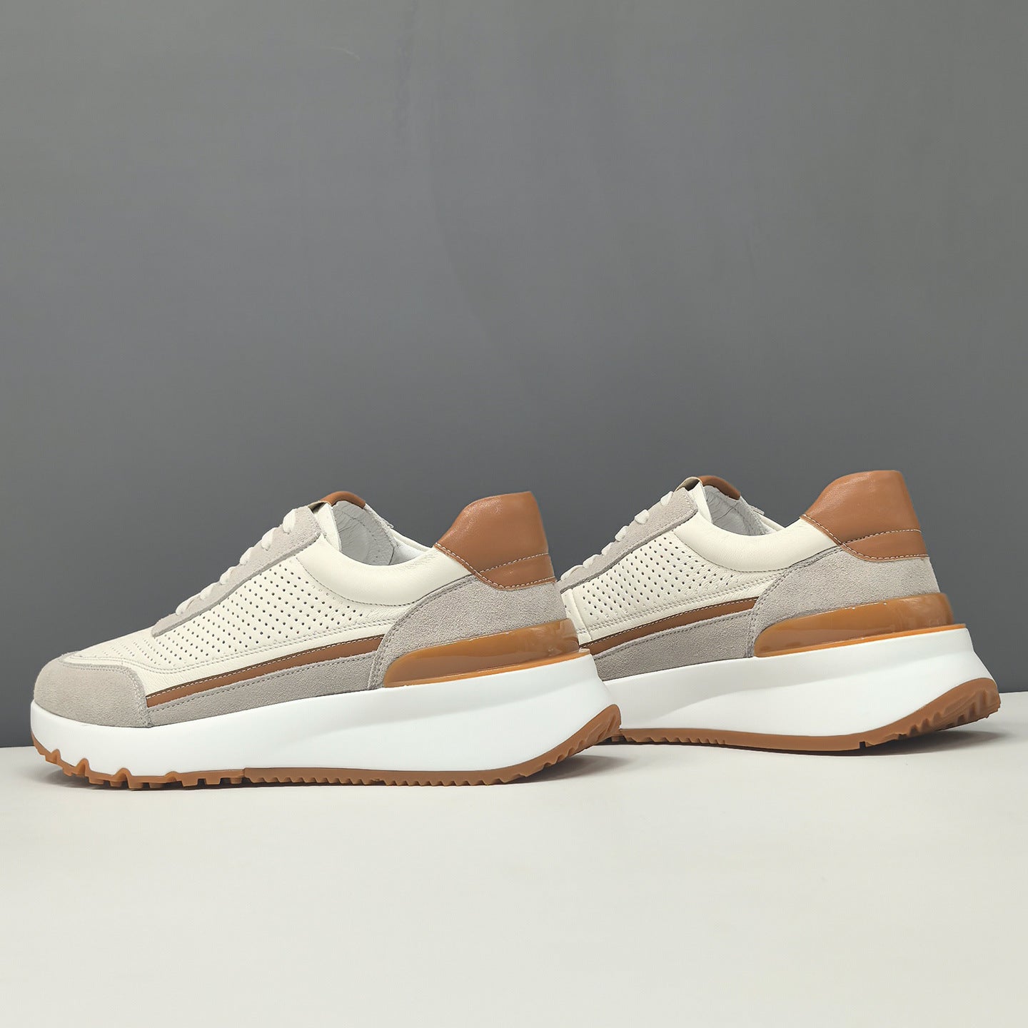 Men's Fashion Breathable Leather Casual Sneakers-RAIIFY