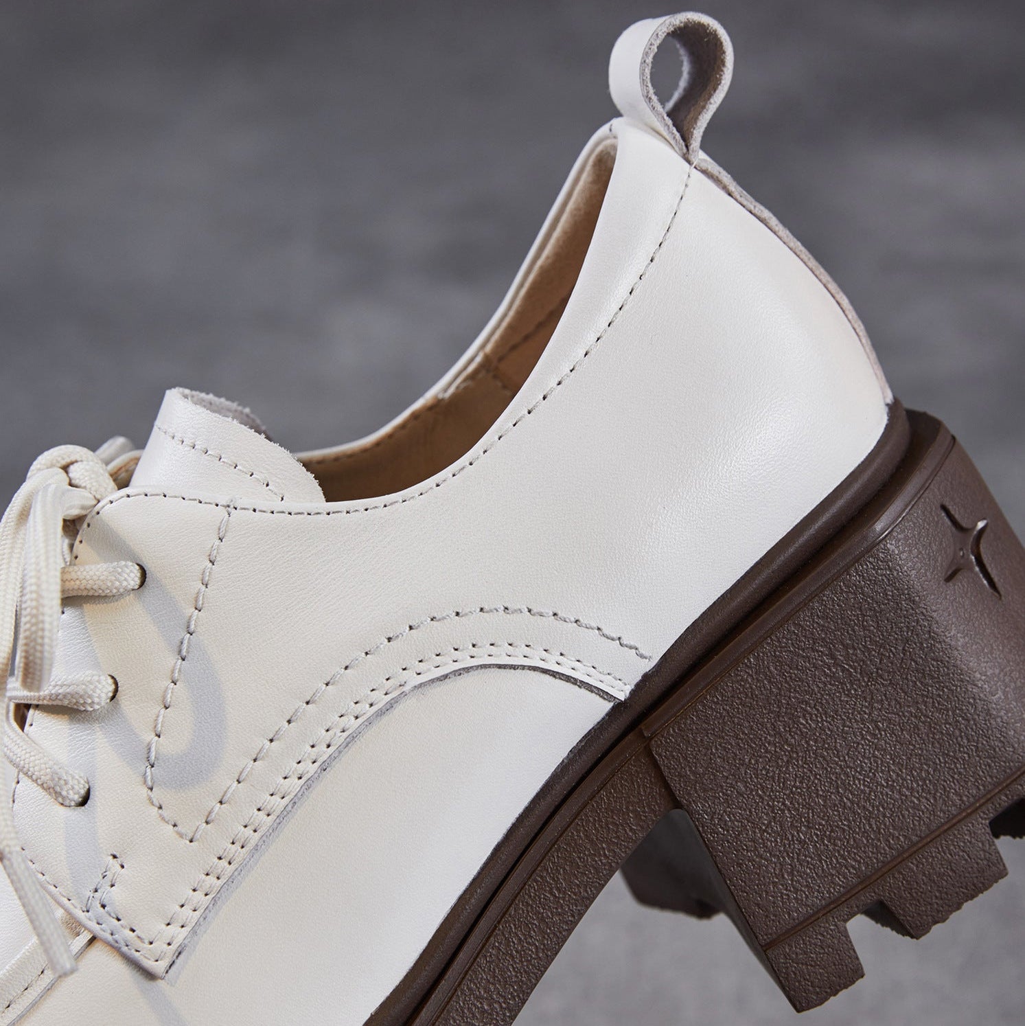 Women's Minimalist Genuine Leather Thick Sole Loafers-RAIIFY