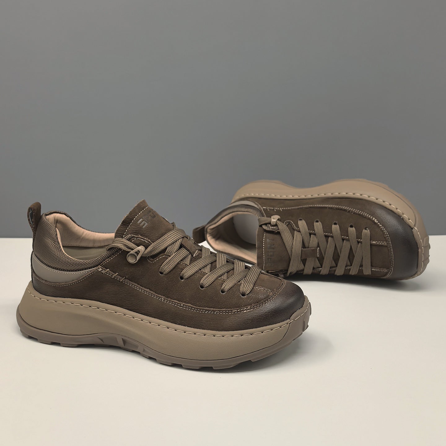 Men's Retro Quilted leather Low Top Casual Shoes-RAIIFY