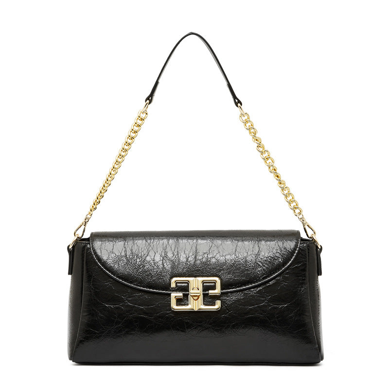 Women Retro Leather Chain Shoulder Bag-RAIIFY