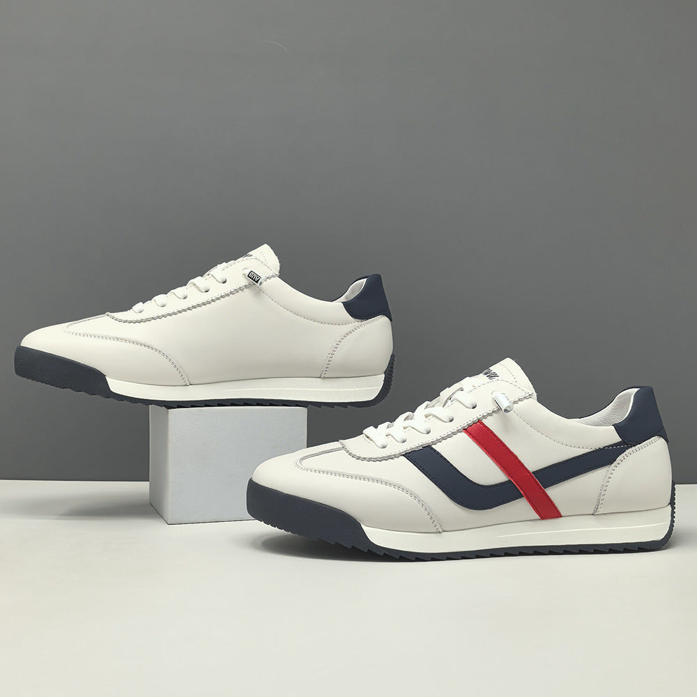 Men's Fashion Quilted Leather Soft Flat Casual Shoes-RAIIFY