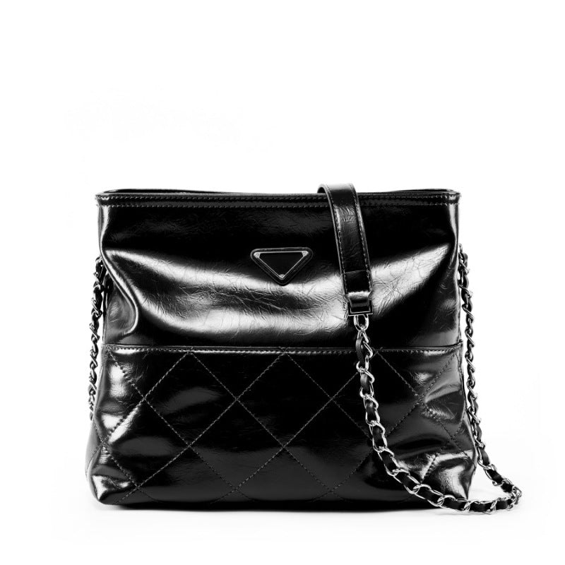 Women Fashion Glossy Leather Soft Cross Body Bag-RAIIFY