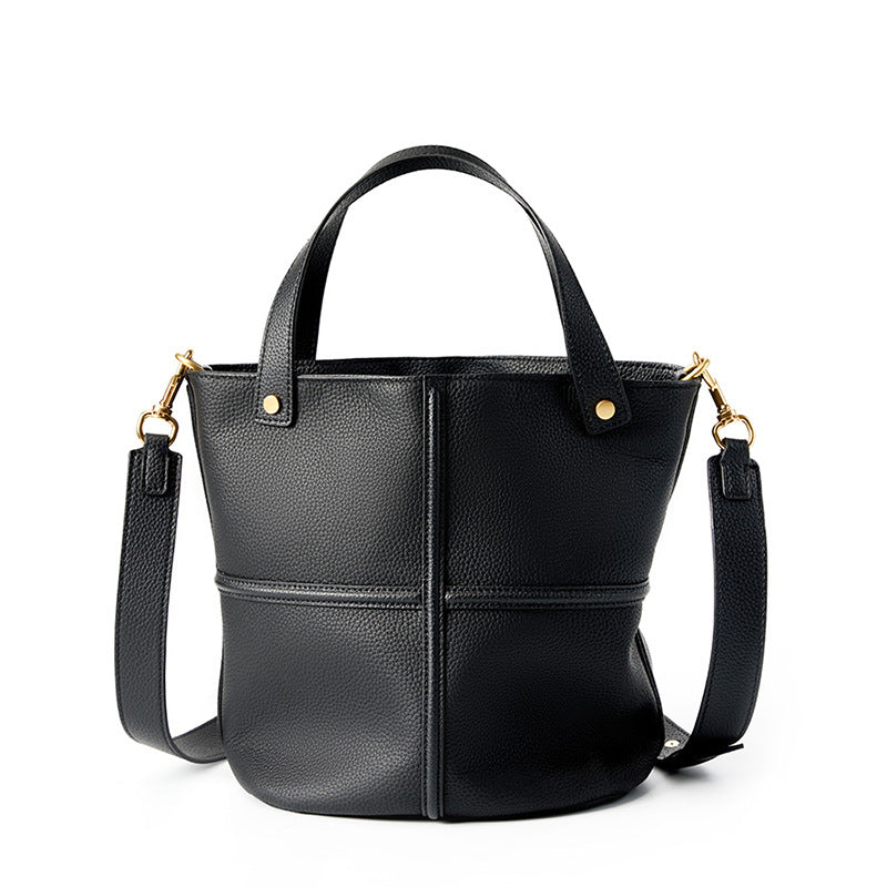 Women Fashoin Leather Cross Body Bucket Bag-RAIIFY