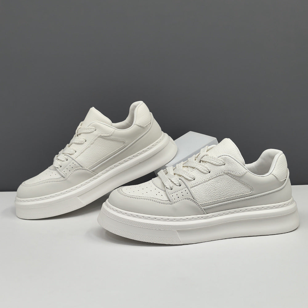 Men Fashion Soft Leather Court Sneakers-RAIIFY