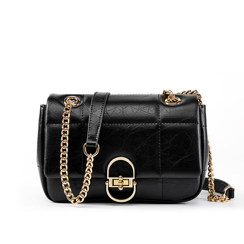 Women Fashion Leather Chain Strap Cross Body Bag-RAIIFY