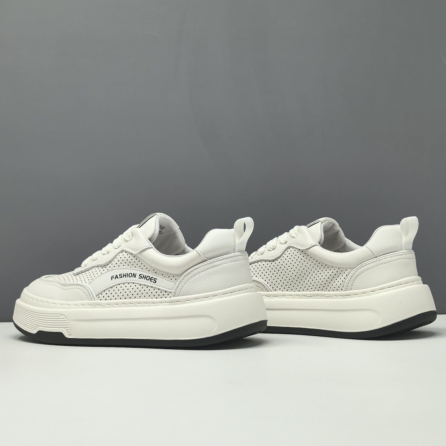 Men's Fashion Breathable Hollow Leather Casual Sneakers-RAIIFY