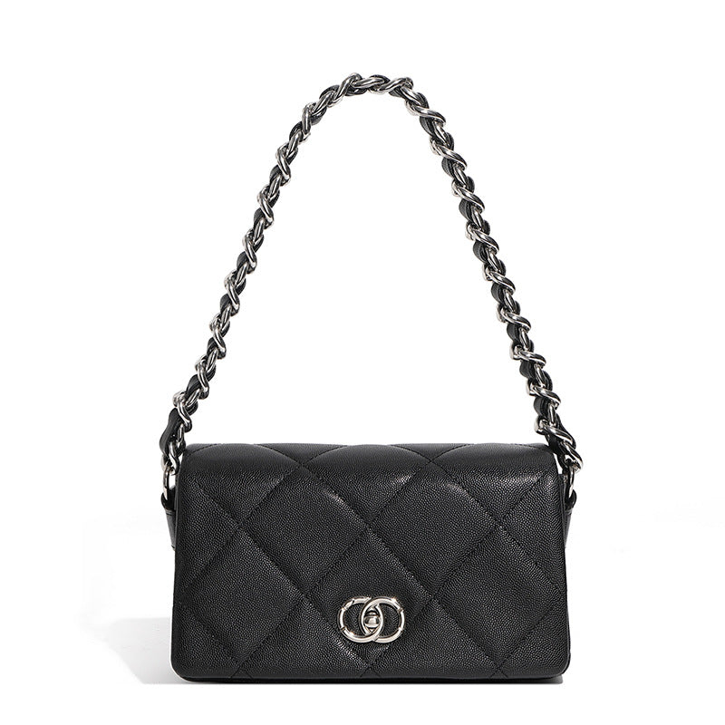 Women's Fashion Quilted Leather Mini Cross Body Bag-RAIIFY