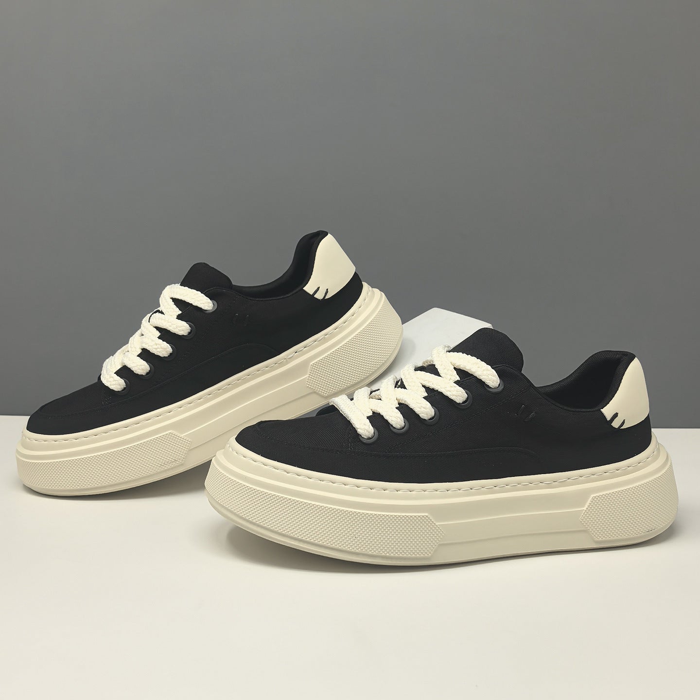 Men's Fashion Breathable Canvas Thick Sole Casual Board Shoes-RAIIFY