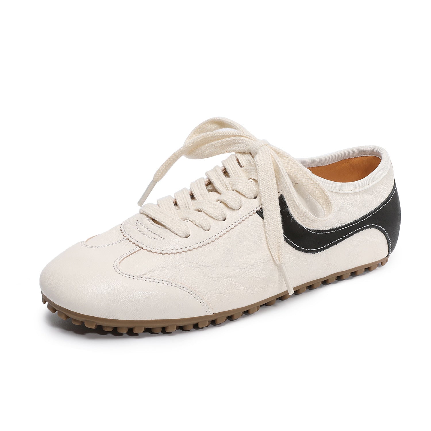 Women's Minimalist Leather Flat Casual Shoes-RAIIFY